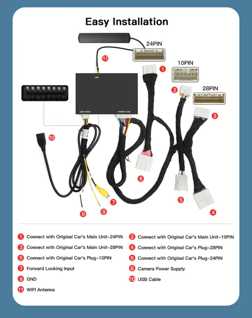 2014 Toyota Corolla Radio Notes Working2014-2019 Toyota Carplay & Android  Auto Decoder - Camry, Corolla, Rav4