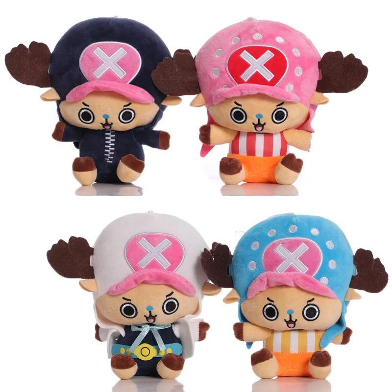 

4 Different Styles 20cm One Piece Cosplay Plush Toy Anime Figure Chopper Cute Pendants Stuffed Doll Ornaments Kids Xmas Gifts