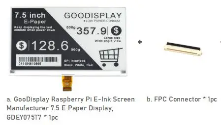 e exibição de papel, gdey075t7