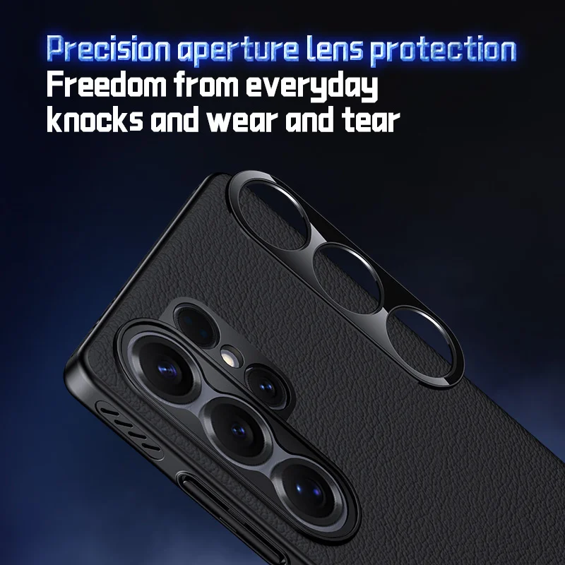 MagSafe Magnetic PU Leather Heat Dissipation Phone Case with Wireless Charging Cover
