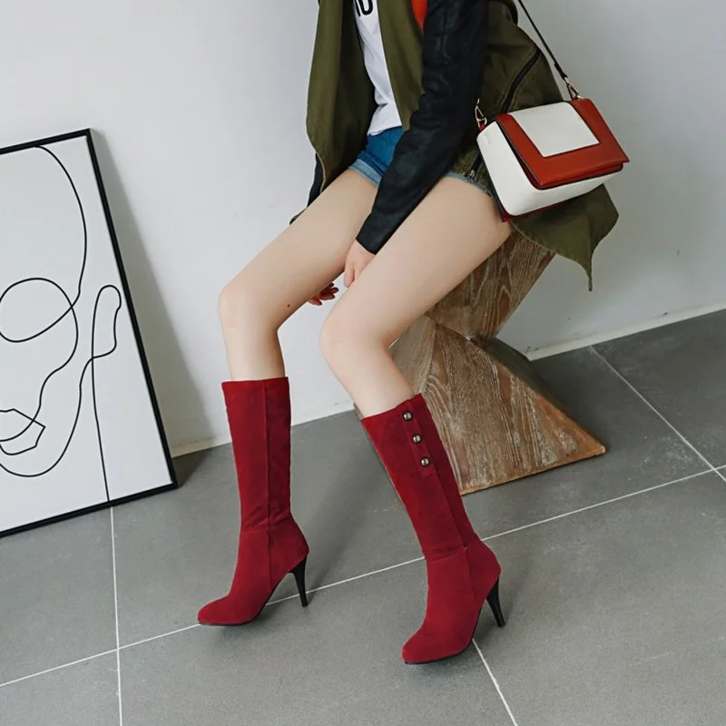 Women Boots Tassel Platform Boots Gothic Knee High Boots Woman Shoes High Heels Sexy Plus Size 33-43 Shoes for Women Heels Women