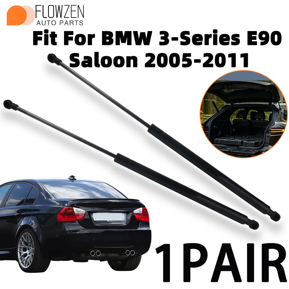 1 Paar Gasdruckfedern für BMW 3er E90 Limousine 2005-2011 Heckklappenstütze Luftdruckstange OE