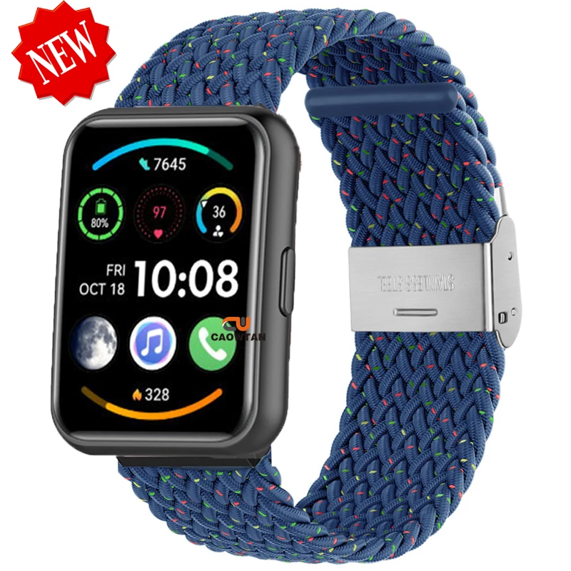 Braided Nylon Loop Strap - Woven Elastic Wristband Replacement Bracelet