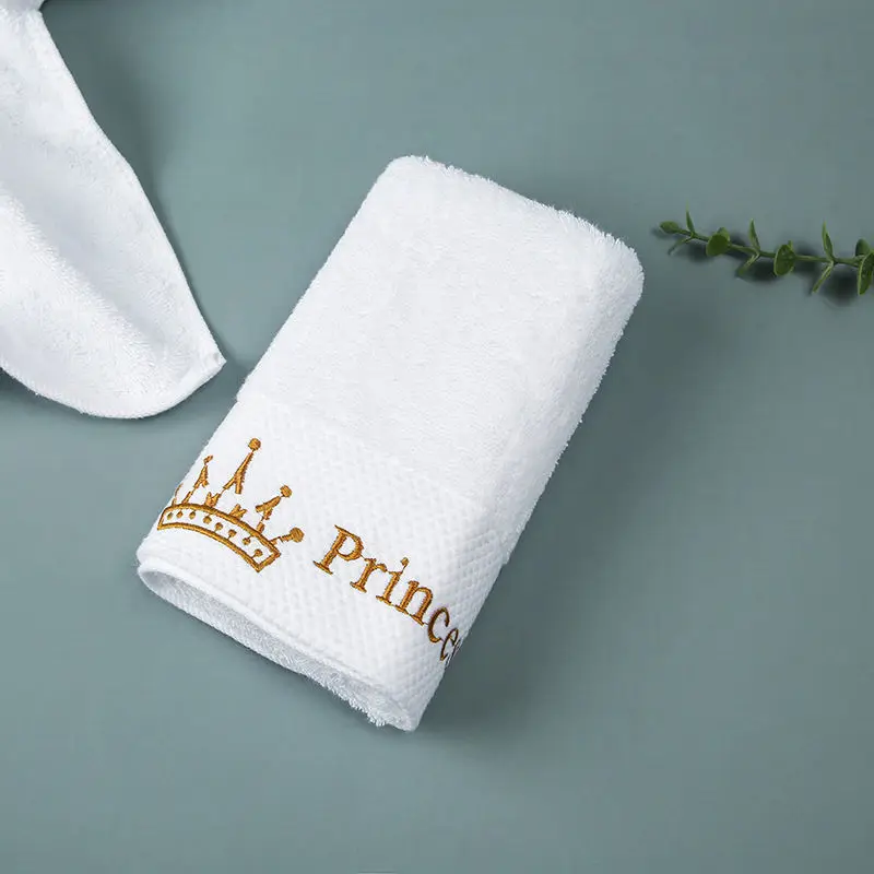 Description Picture 3 of itemKing Queen White Cotton Large Bath Towel Hotel SPA Club Sauna Beauty Salon Free Custom Embroidery Beautiful LOGO its Name