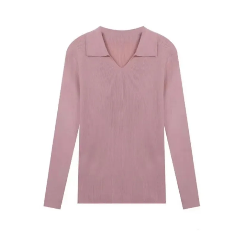 Autumn Maternity Sweater Solid Color Long Sleeve Turn-down Collar Pregnancy Knitted Shirts Pregnant Woman Knit Pullovers