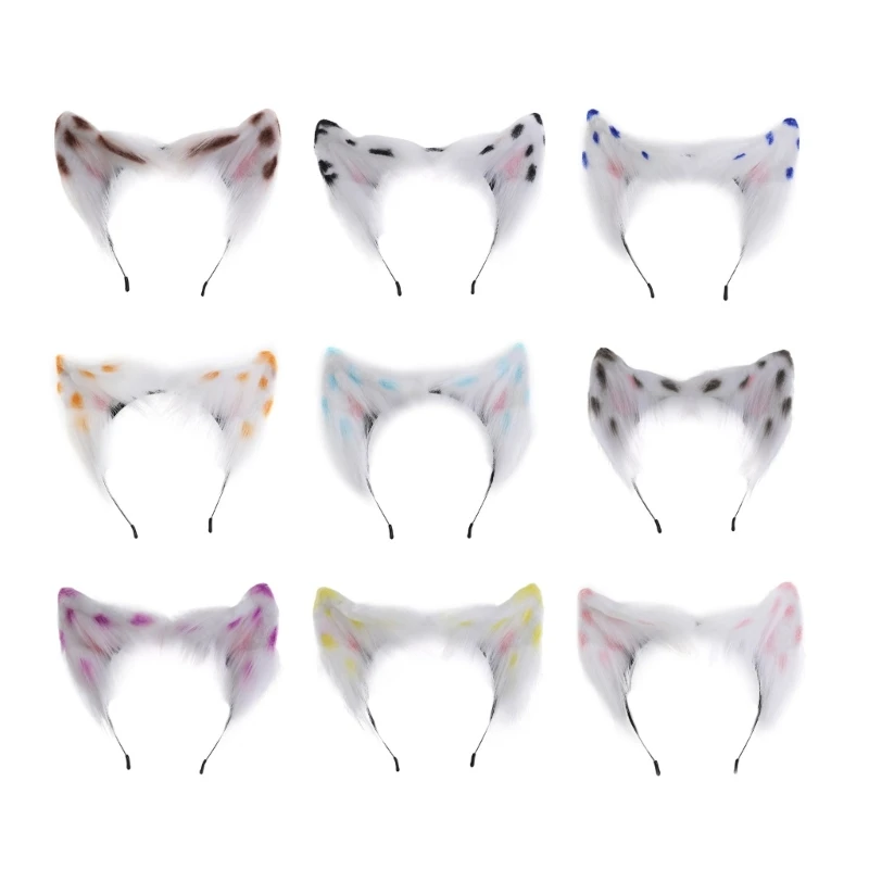 

Lovely Kitten Ear Shape Hair Hoop Cosplay Anime Character Hairband Live Broadcast Cosplay Headwear for Teens Woman
