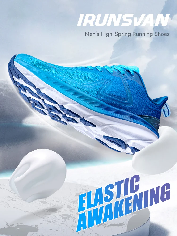 IRUNSVAN Height Increasing Running Shoes for Men Original Soft Walking Unisex Sneakers Outdoor Marathon Couple Sport Shoes