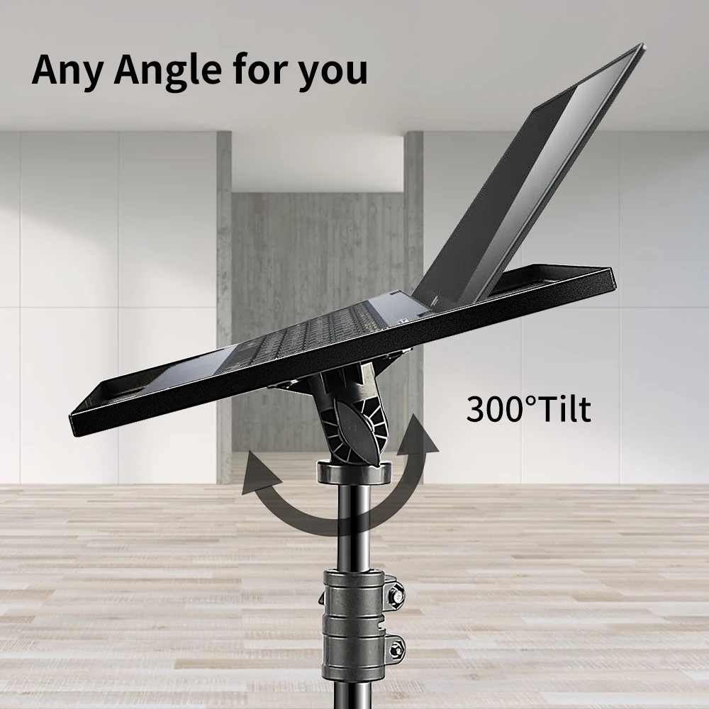 145cm Projector Tripod Stand Laptop Tripod Adjustable Height 23 to 63" Standing Desk Outdoor Computer Desk Stand for Studio