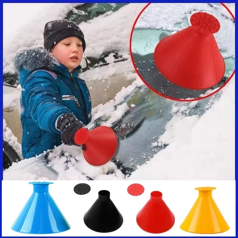 

Winter Auto Car Window Windshield Ice Scraper Car Glass Defrost Shaped Funnel Snow Remover Deicer Cone Tool Scraping Deicing