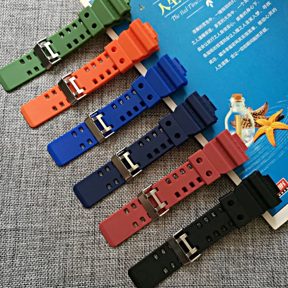 Ремешок резиновый для Casio, сменный спортивный браслет для часов Casio GA5600 EF, ремень для часов 16 мм 18 мм 20 мм 22 мм, зеркальный/серия 110/120