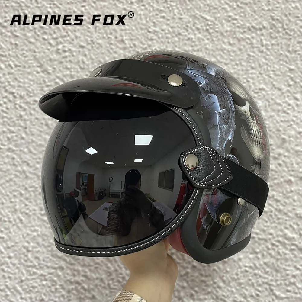 VintageHelmetBubbleVisorSunscreenMotorcycleHelmetGlassesRetro