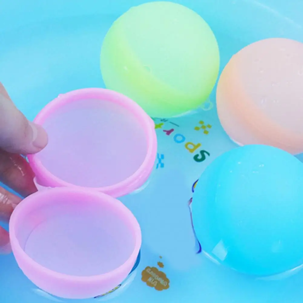 

4Pcs Water Balloon Smooth Water-filled Ball Unbreakable Colorful Splash Ball Water-filled Water Balloon Lawn Supply