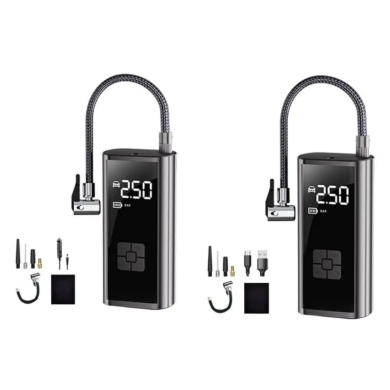 

Электрический автомобильный воздушный насос, автомобильный насос для шин, цифровой беспроводной портативный насос для шин для автомобильной эффективности со стандартным освещением