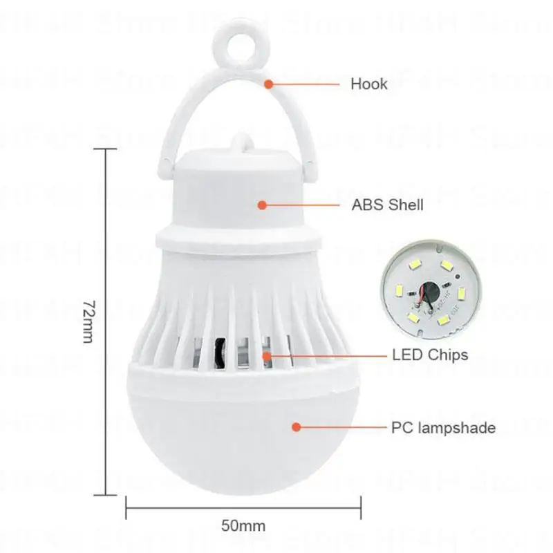 5V USB Power Portable Camping Lamp Lantern Mini LED Bulb Book Light Reading Study Table Outdoor