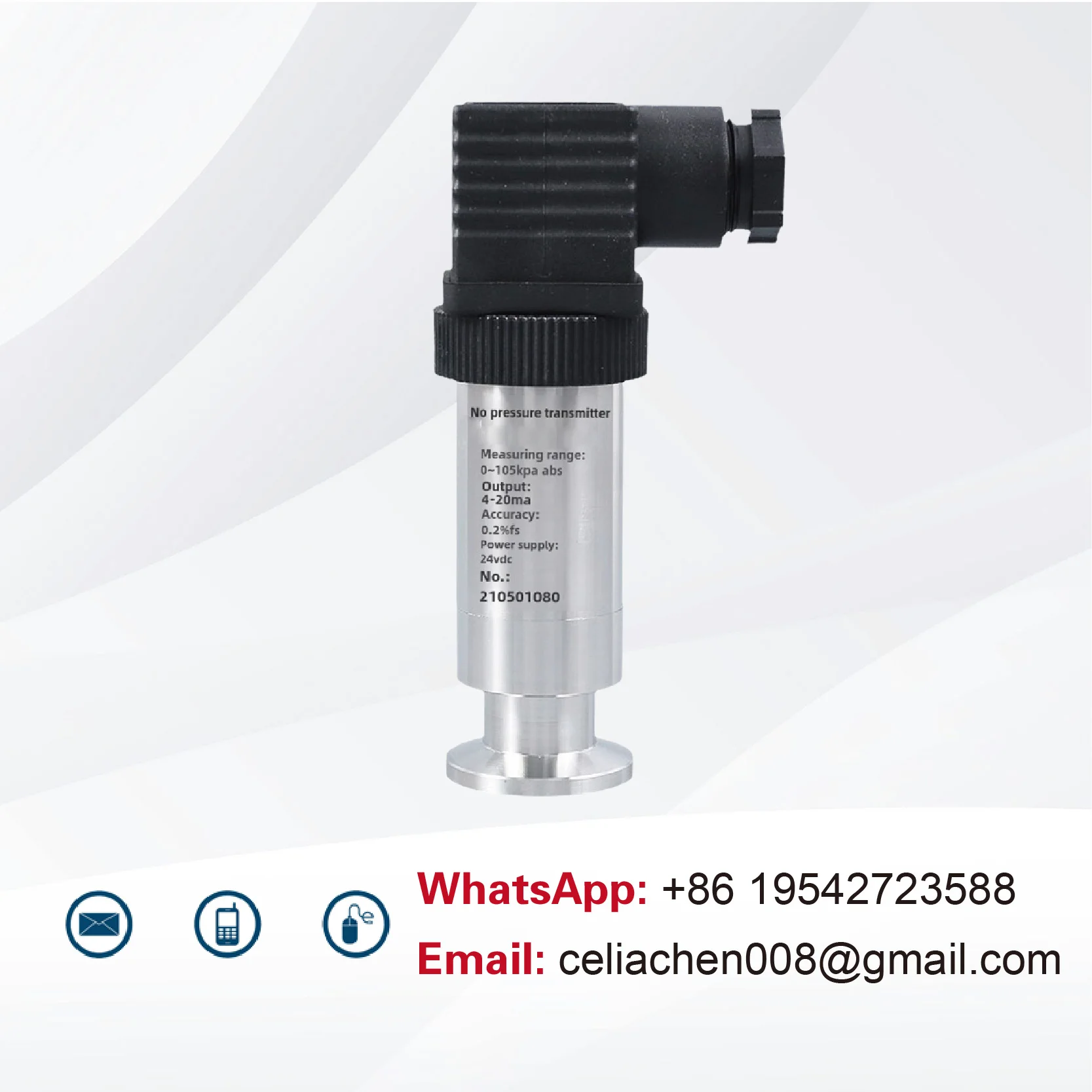 Pressure Sensor Vacuum Pressure Transmitter KF16 4-20mA 0-10V RS485 Absolute Pressure Sensor High Precision Industrial Vacuum Gauge