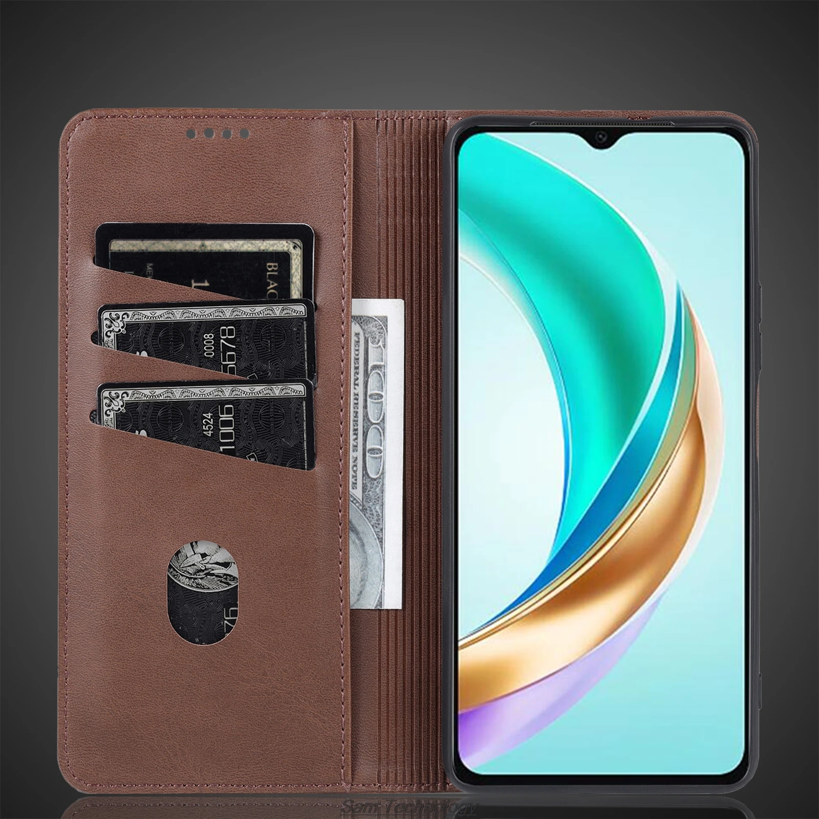 Premium Magnetic Adsorption Leather Flip Case - Deluxe Protective Cover