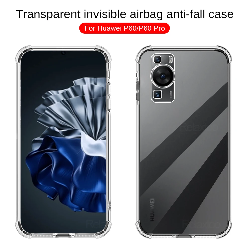 Custodia In Silicone Antiurto Per Huawei P60 Pro 4G P60 P40 Lite E Huawei P60 Huawei Nova Soft Airbag Cover