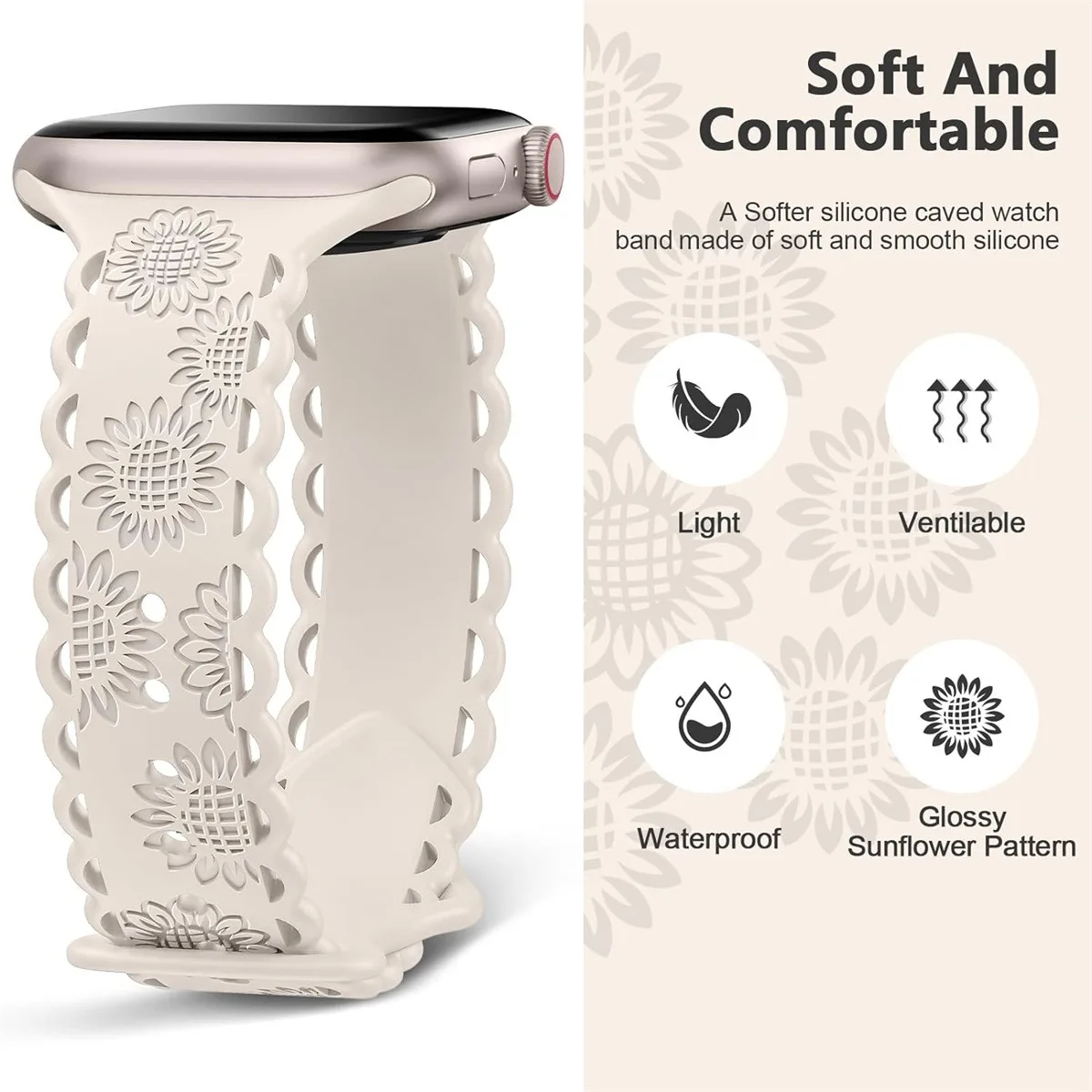 Silicone Watch Band For Smartwatch Sporty Comfortable Strap_voghion.com
