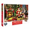 1000pieces Christmas Jigsaw Puzzles Cartoon Santa Claus Colorful Interactive Illustration Jigsaw Puzzles Holiday Favor for home 2