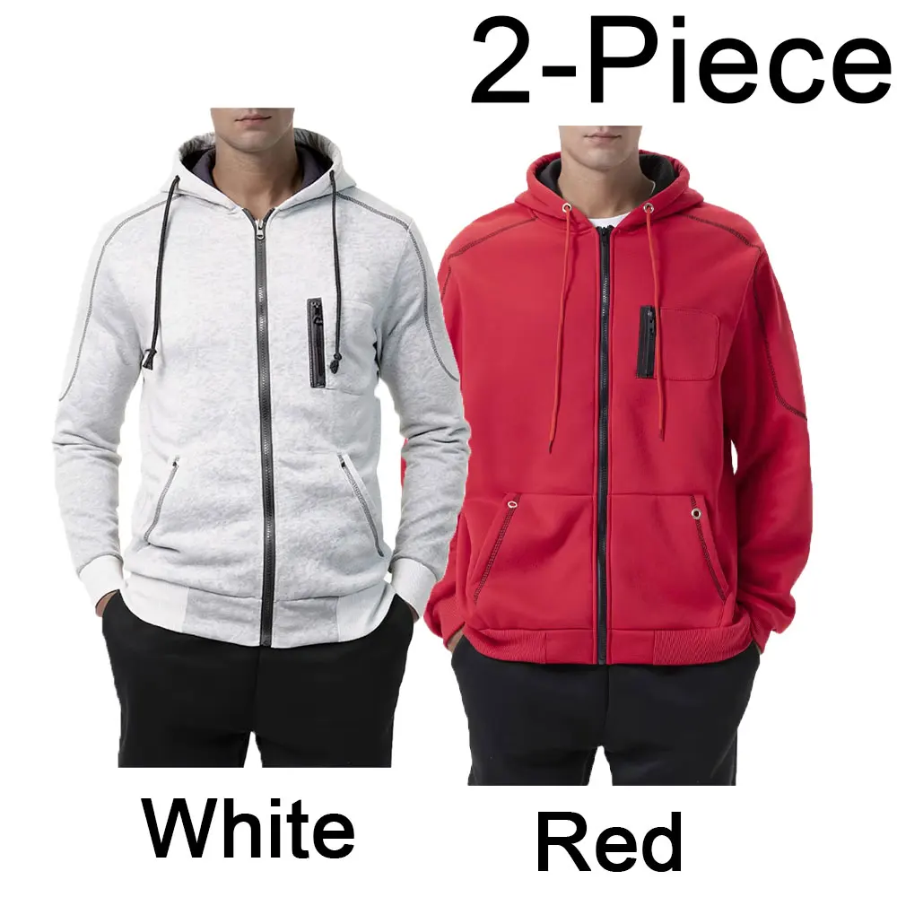 Veste Légère à Capuche Homme - Fermeture Zippée, Poche Sur Manche, Cordon De Serrage - Pour Sport, Quotidien, Extérieur