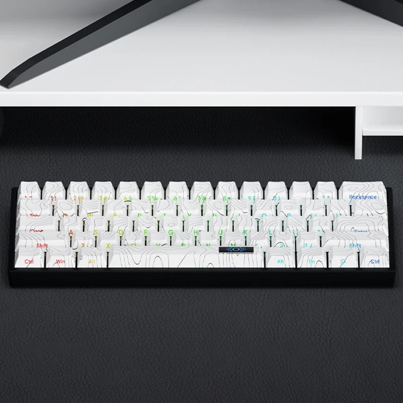 Brilhe Através de Pbt Keycaps para Cherry Gateron mx Switches Teclado Mecânico Keycap Impresso 132 Chaves Dye Sub Side - Imagem 4