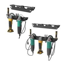 Angle Grinder Holder -2/3 Bay with Cord Hanger, Wall mount Bracket for Cutters Polishers, Garage and Workspace 1