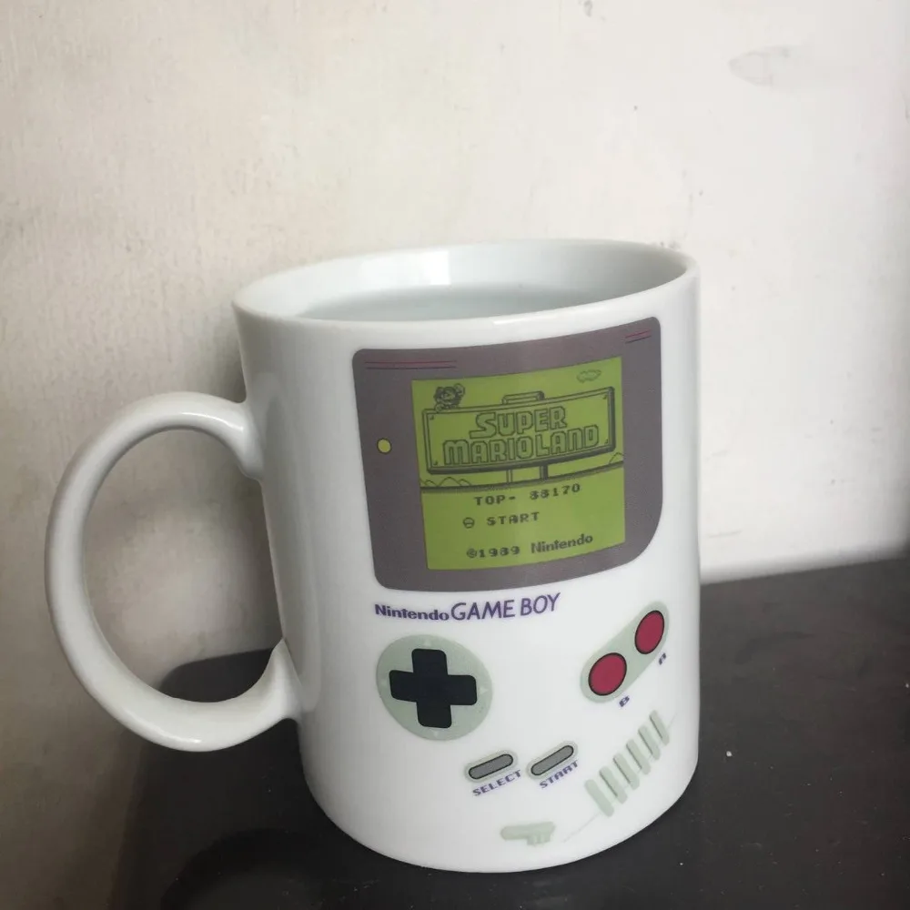 Funny Heat Sensitive Game Mugs Ceramic Boy Mug Home Office White Porcelain Milk Beer Coffee Mug Color Changing Drinkware ceramic drinking cup ceramic cup ceramic mug ceramic coffee cup beer mug coffee cup