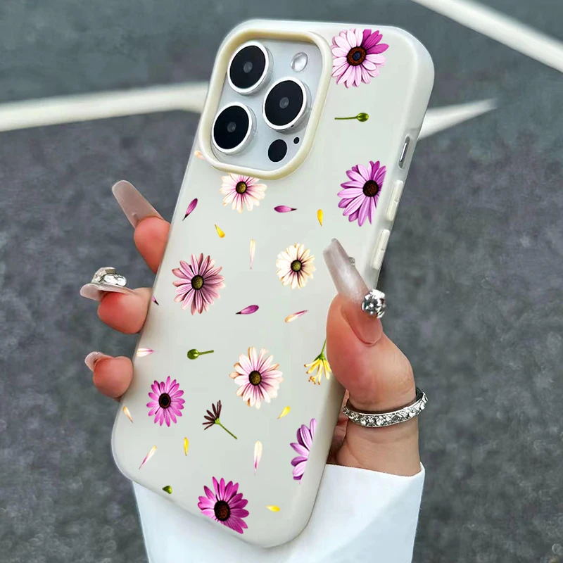 Elegant Floral Pattern Jelly Phone Case Cover