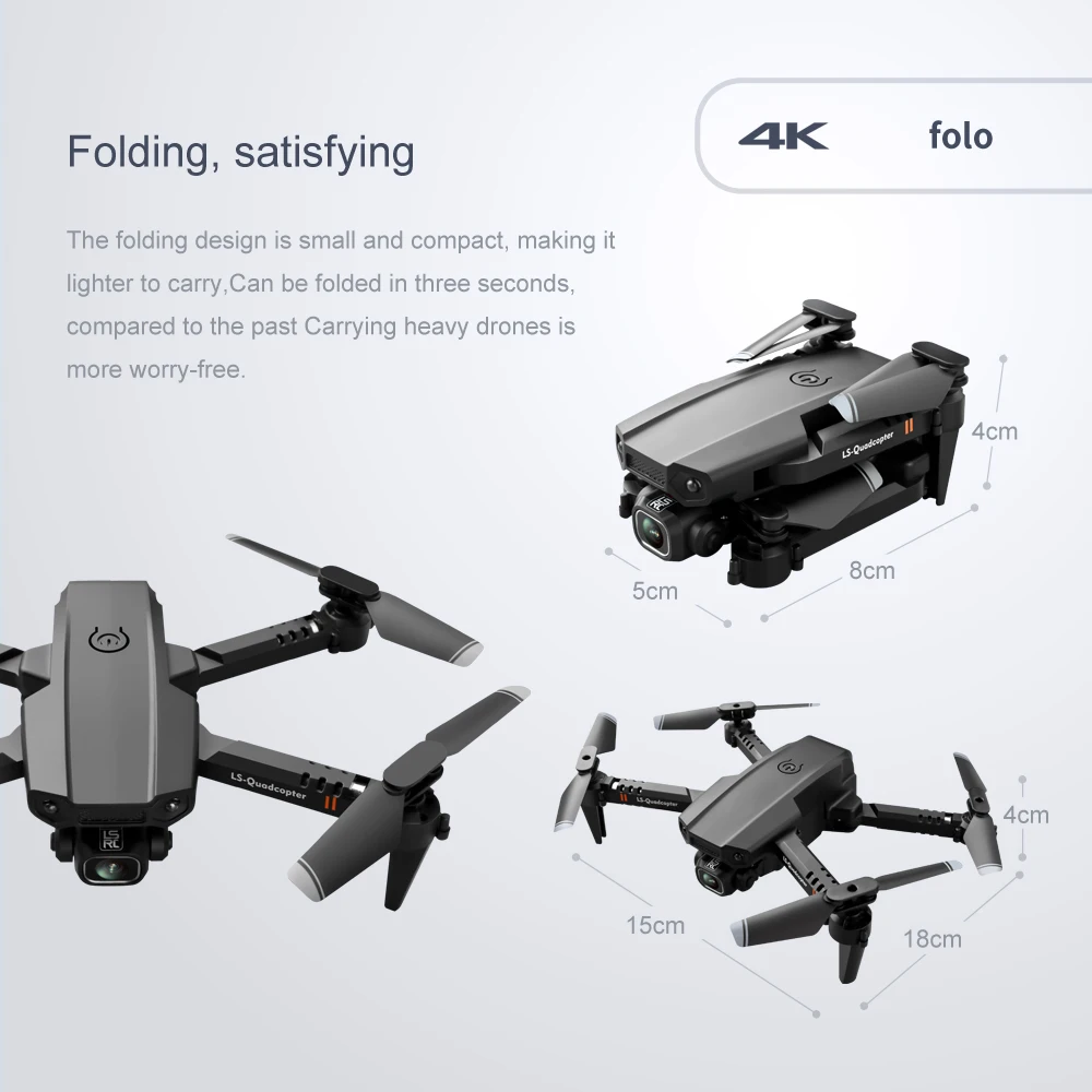 RC Helicopters LSRC  LS-XT6 Mini WiFi FPV with 4K/1080P HD Dual Camera Altitude Hold Trajectory Flight Mode Foldable RC Drone Quadcopter RTF rc helicopter with camera