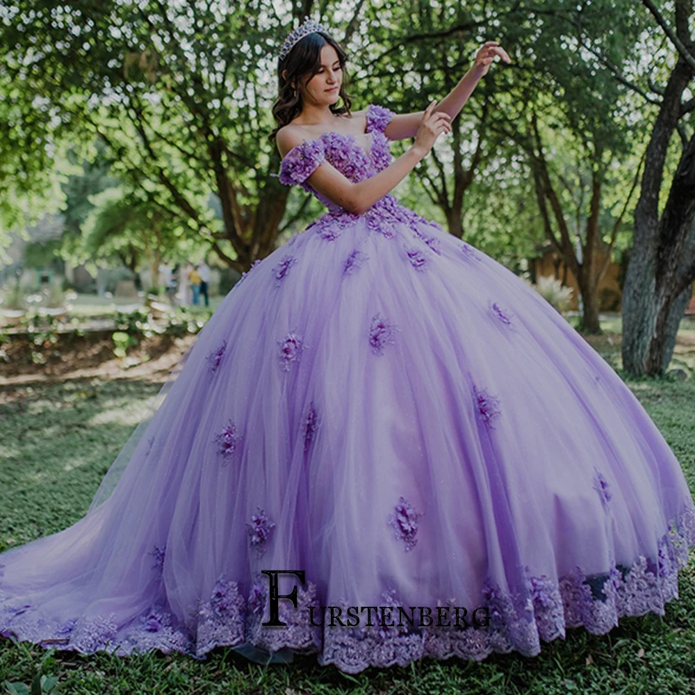 Fanshao Delicate Appliques Quinceanera Dress Off The Shoulder Sweetheart Voluminous Tulle Pleat Vestidos De Baile Customised