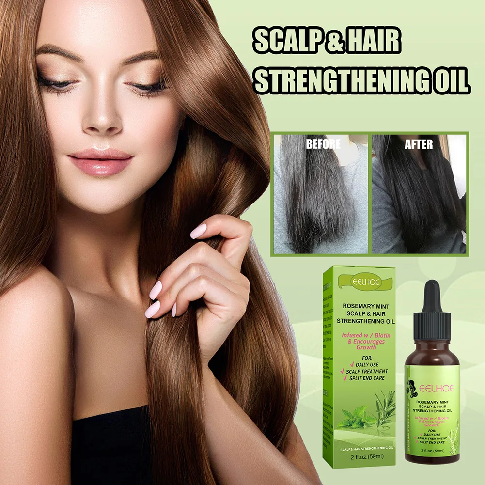 59ml Natural Rosemary Essential Oil Prevent Hair Loss Split Smoothing