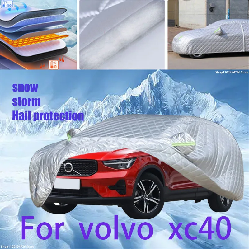 

For volvo xc40 Outdoor Cotton Thickened Awning For Car Anti Hail Protection Snow Covers Sunshade Waterproof Dustproof