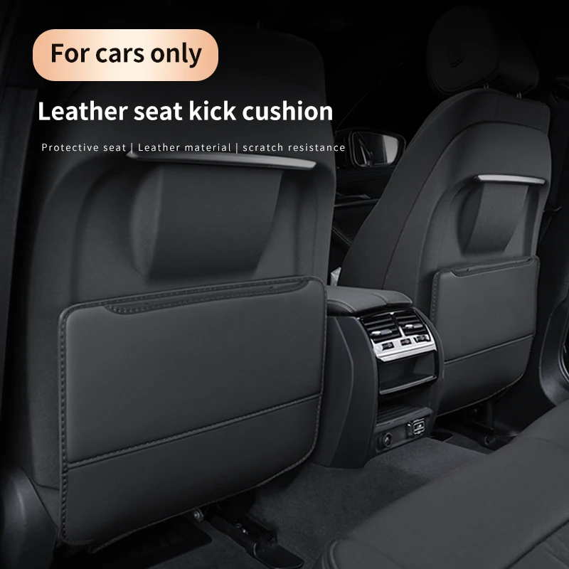 Car Seat Back Storage Rear Anti-wear Backrest Anti-kick Pad For Porsche Macan Cayenne Panamera 2018 -