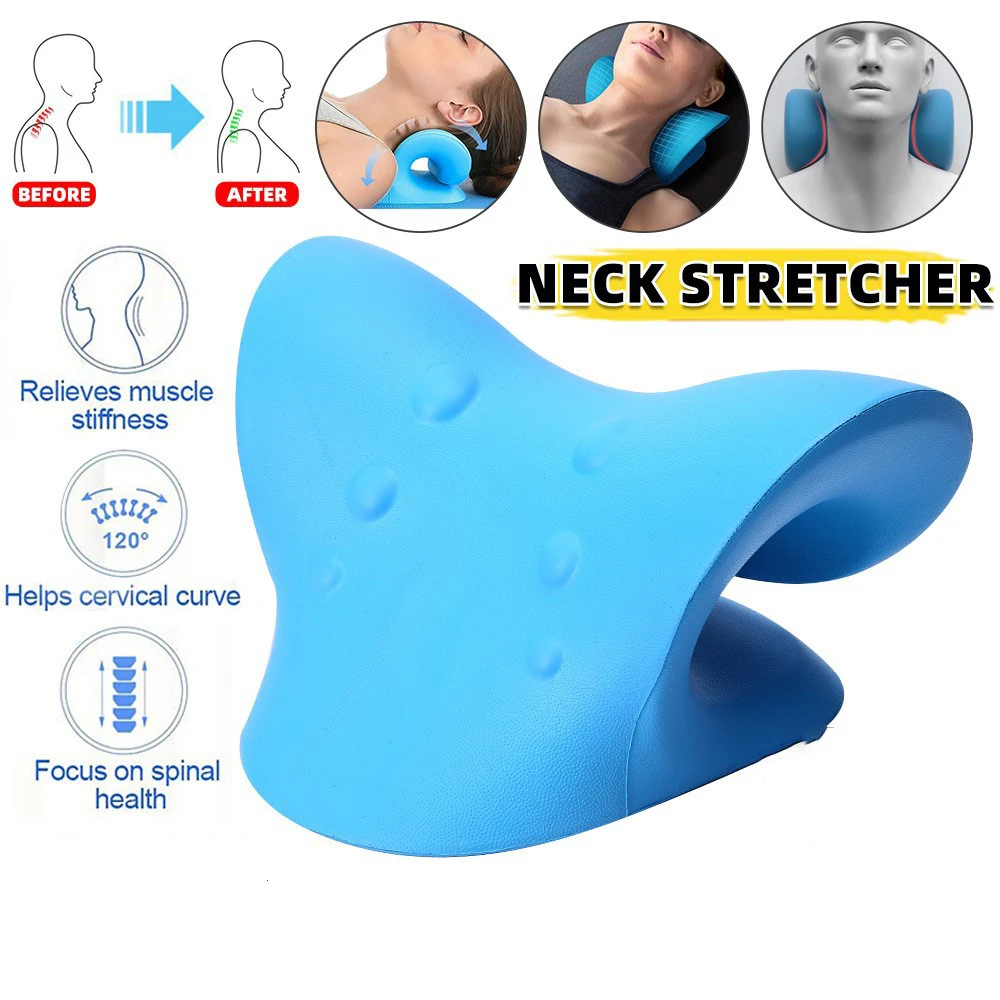 Neck Tension Reliever Neck Shoulder Stretcher Neck Massage Pillow Cervical  Spine Traction Pillow Occipital Release Tool Fitness - AliExpress