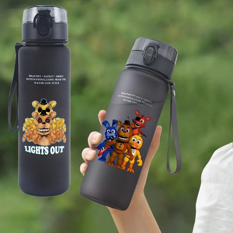 Five Nights At Freddy's Motivational Leak-Proof Sports Water Bottle - 650ml Portable & Reusable Cup