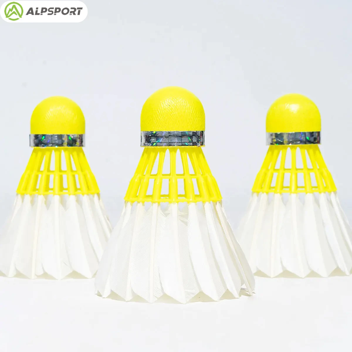 ALP D51 Badminton A + Goose Feather Ball Speed ​​76-77 Practice/competition Students 12PCS/1 Bucket