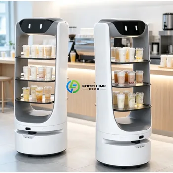Robot Commerciale per Consegna Cibo, Carico Utile 40kg, Autonomia 10H, Laser SLAM, 4G/5G, Ricarica Automatica, Multi-Scenario
