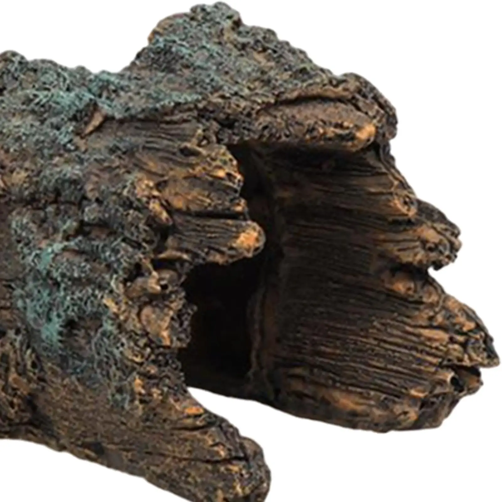 Decorazione per acquario, nascondiglio, tronco d'albero cavo, tronco cavo in resina per rettili, lucertole, anfibi, pesci Decorazione per acquario, nascondiglio, tronco d'albero cavo, tronco cavo in resina per rettili, lucertole, anfibi, pesci