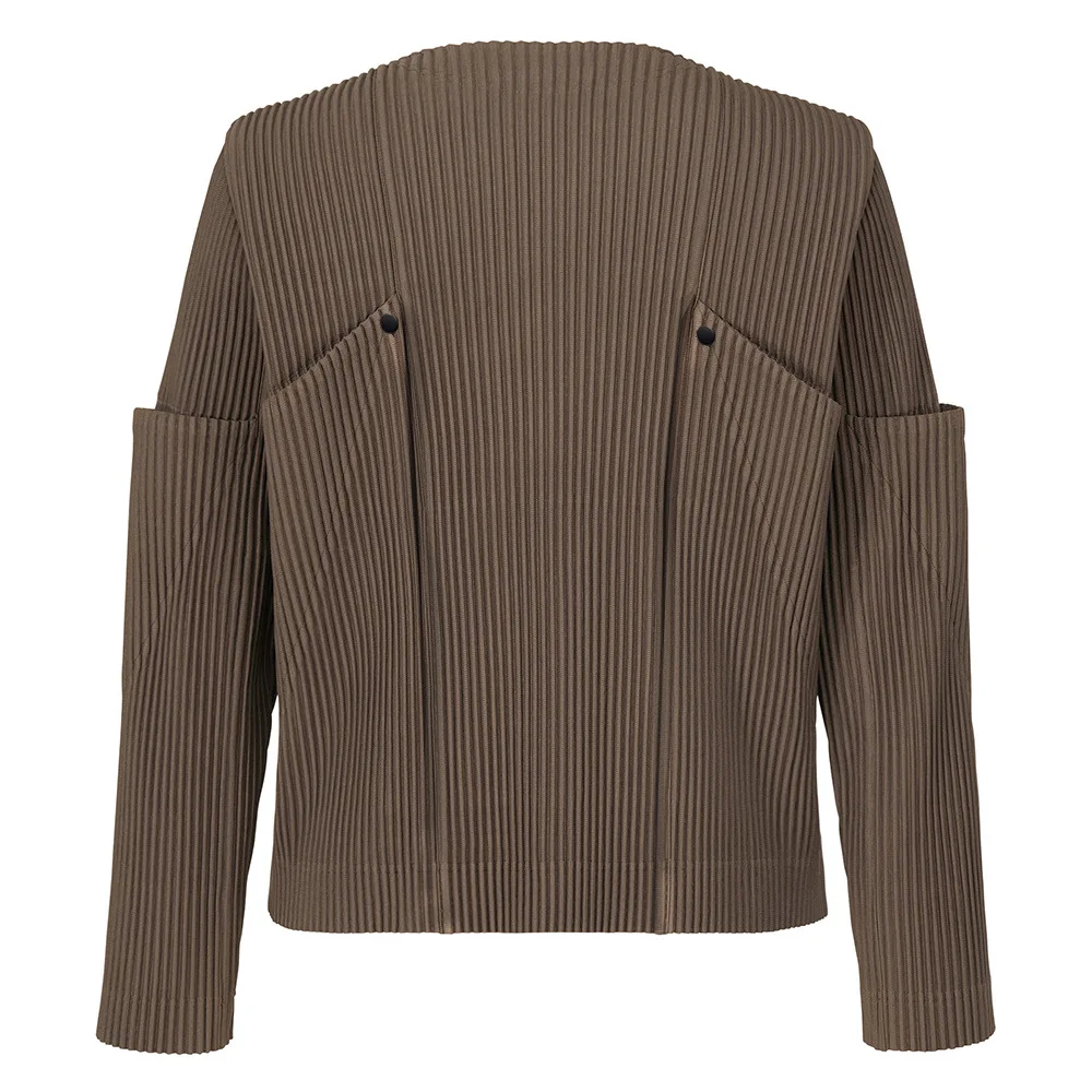 Pleats Pleated Jacket Men's 2024 Spring And Autumn New Jacket Men Niche Design Youth Short Men's Casual Jacket Tide Men Clothing 3