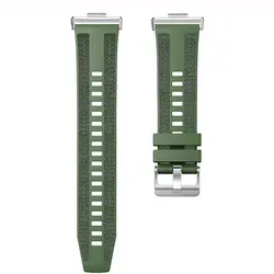Breathable Silicone+Nylon Strap for Smartwatch - Premium Fit & Comfort (01 Spruce Green)