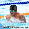 Swimming Cap Ear Protection Cap Solid Color Silicone Waterproof Detachable Durable Large High Elastic Long Hair Swimming Cap 4
