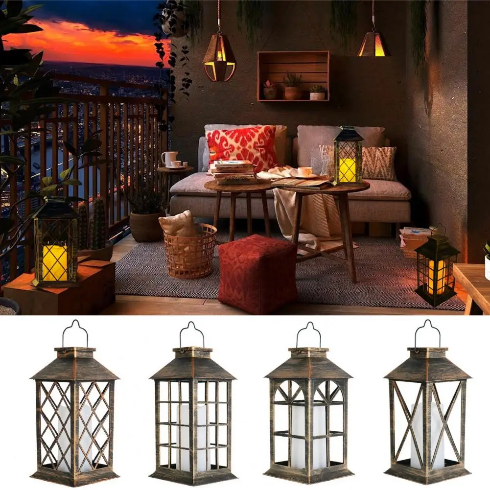 

Landscape LED Light Retro Style Flicker-Free Hanging Loop Design Stunning Visual Effect Easy to Hang Flame LED Light Prop Patio