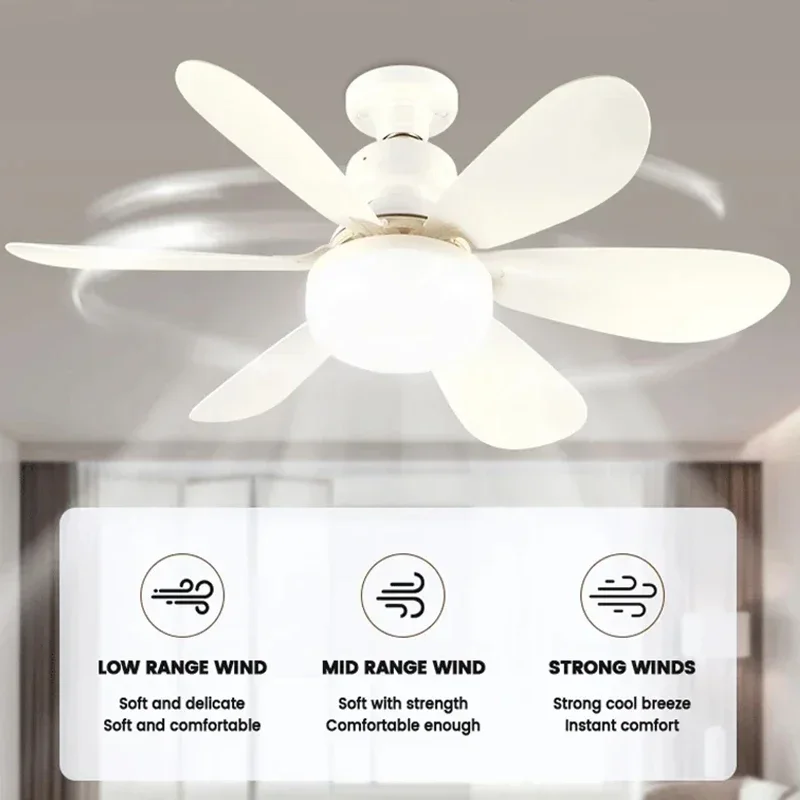 30W/40W E27 Ceiling Fan Light with Remote Dimming LED Lights Suitable Fan Intelligent Silent for Living Room Bedroom ceiling fan led ceiling fan lights led fan light