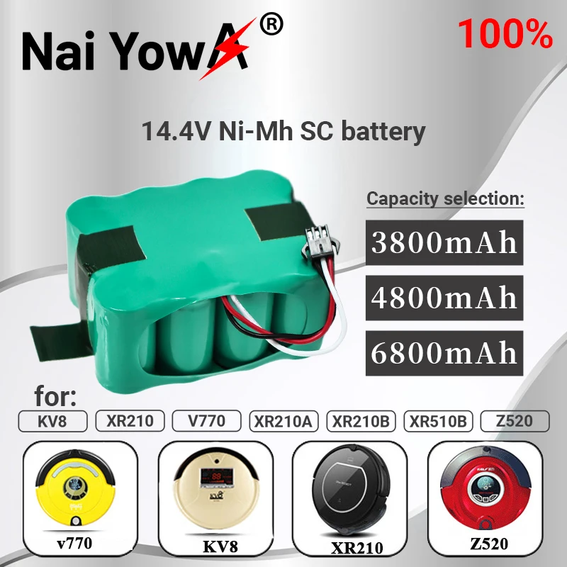 

Free ShippingBatterie Ni-Mh SC 14.4V 6800mAh Pour KV8 XR210 XR510 XR210A XR210B XR510B XR510C Staubsauger Kehr, Nouveauté