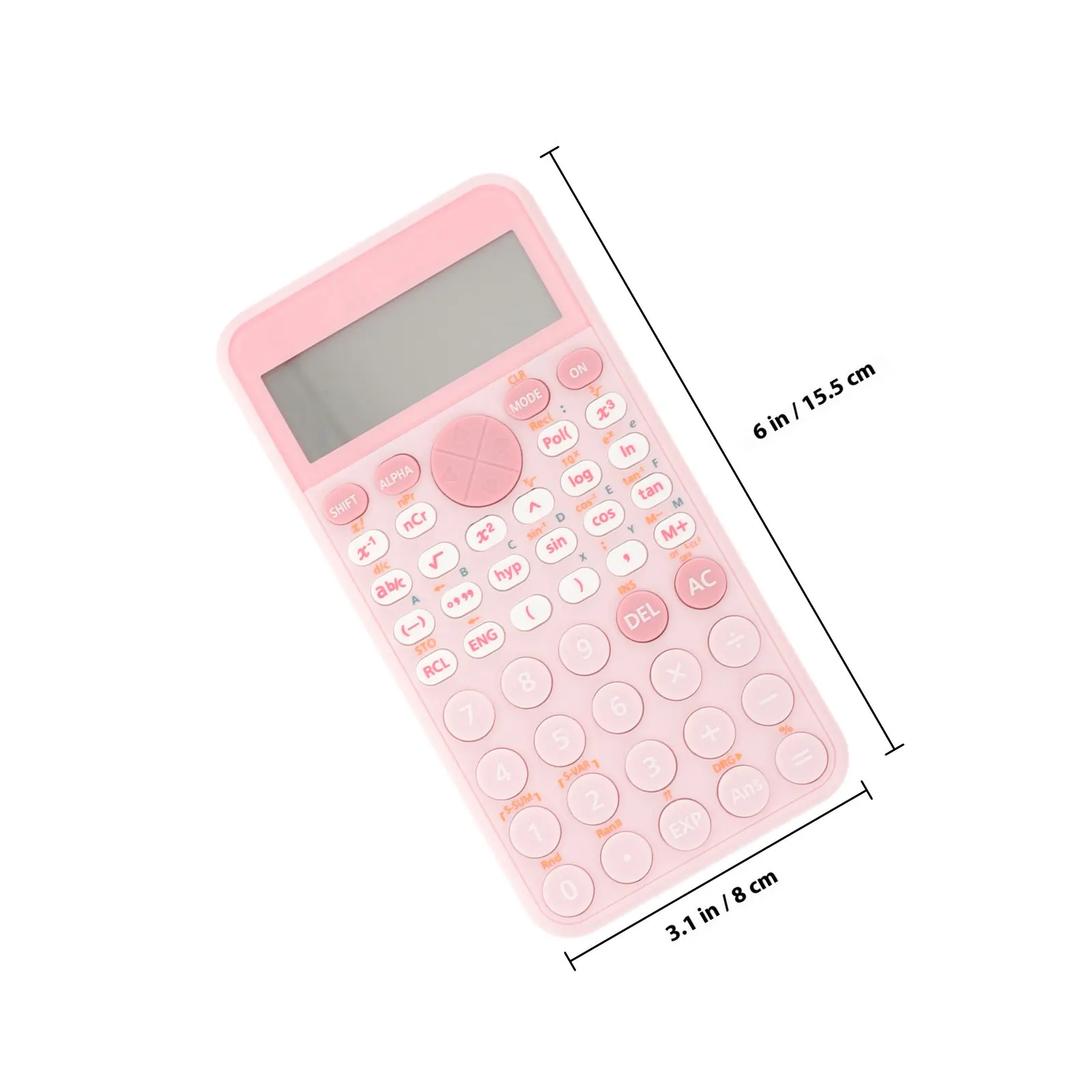 과학 기능 계산기 핑크 휴대용 학생 대회 회계 사무실 전자 계산기