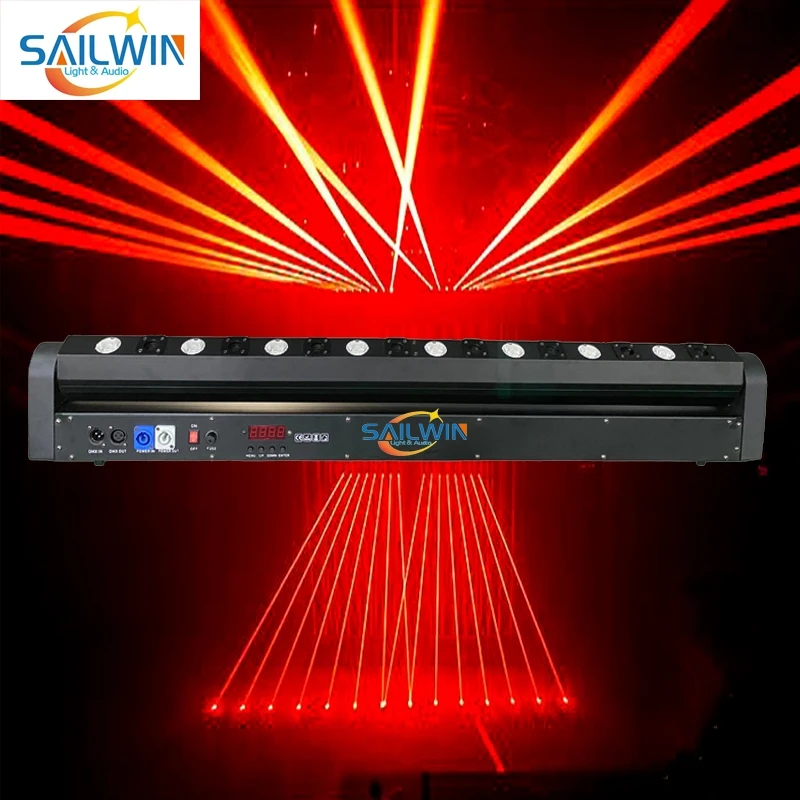 

Sailwin 500mWX8 LED 8 eyes Red Laser DJ Beam Laser Projector Light Moving Head Light DMX512 LED Disco Stage Lighting Bar Effect