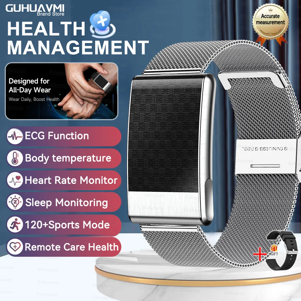 Health Check Smart Bracelet No Screen One Click ECG Uric thumbnail 1