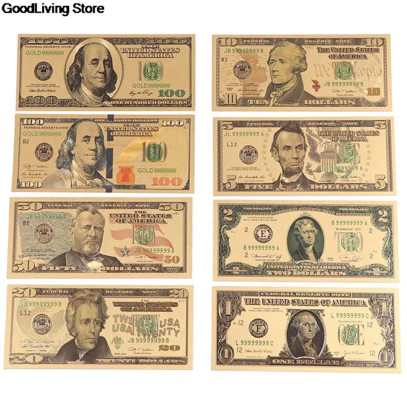 3/4/5/7/8/10pcs fake money EUR Gold Banknotes 24K Gold Fake Paper Money for Collection Euro Banknote Sets 11Style fake money prop toy,gold plated banknote,euro banknote crafts,commemorative banknotes