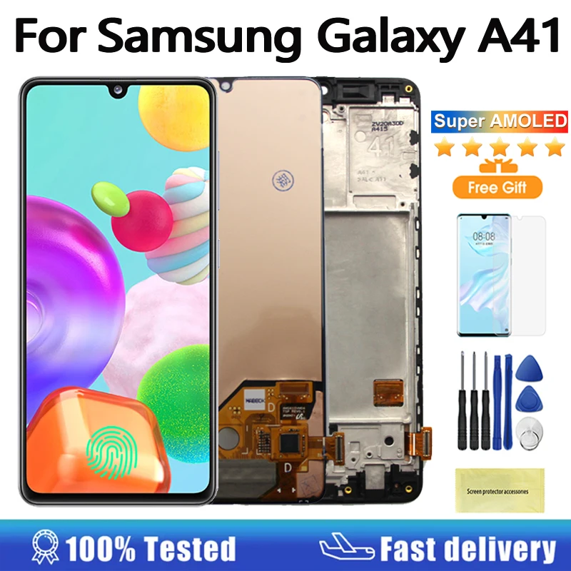 Display A41 Da 6.1 "Per Samsung Galaxy A41 Display Lcd Touch Screen Digitizer Sostituzione Per Samsung A41 A415F A415F/Ds Scv48