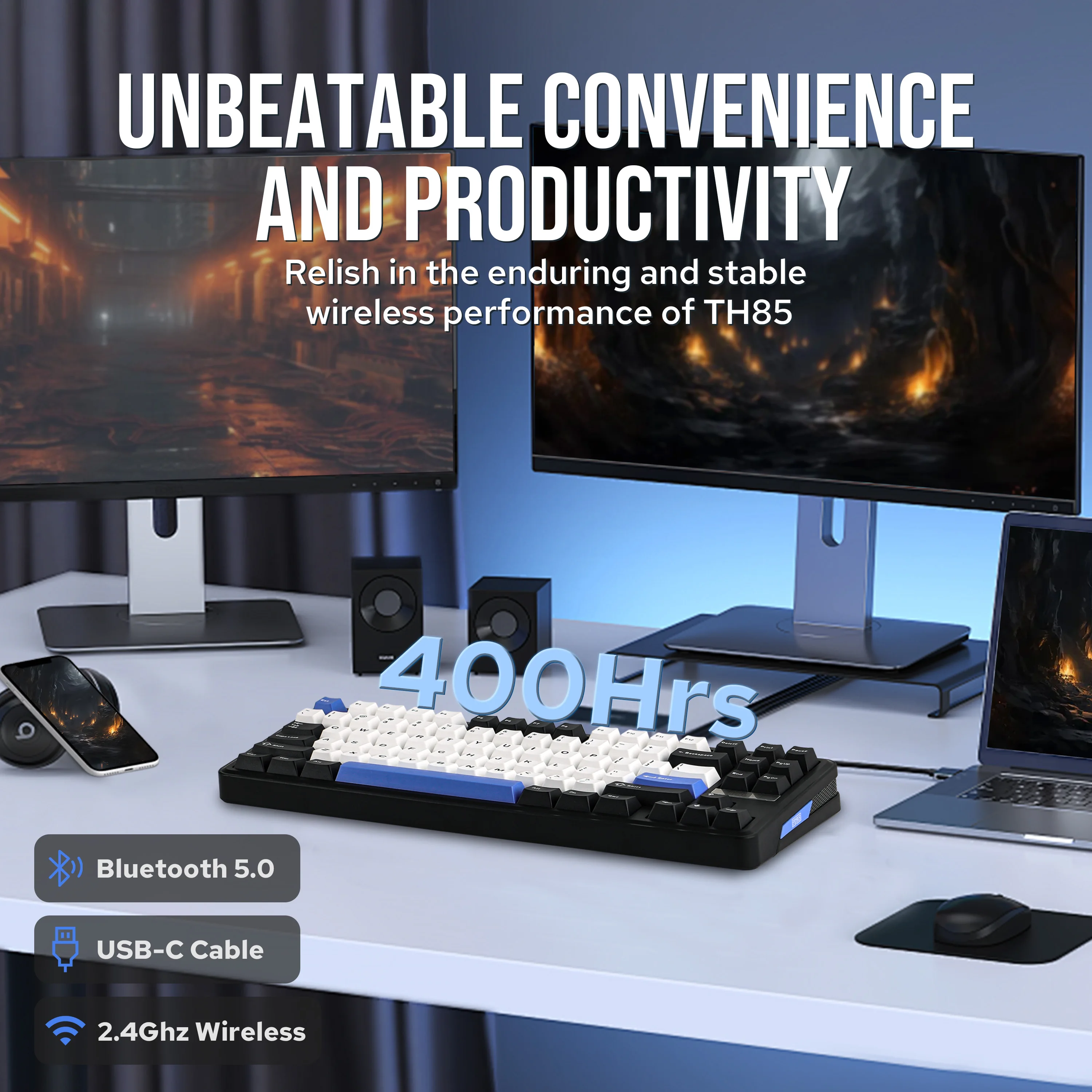 EPOMAKER TH85 無線ガスケットメカニカルキーボード Epomaker TH85 – epomaker